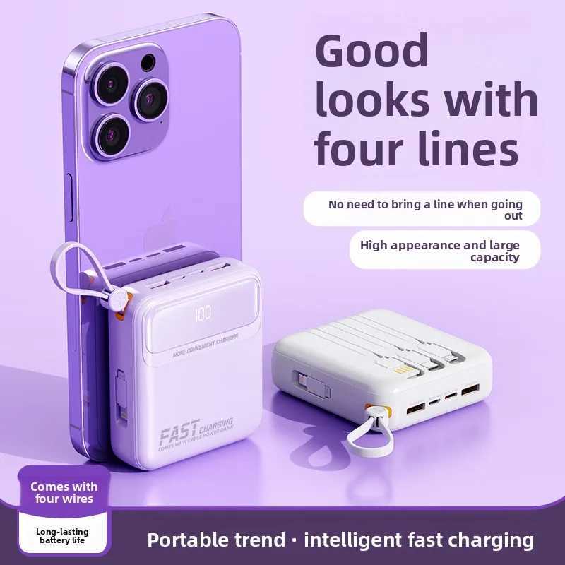 20000mAh 3c Certification 120W Super Fast Charging Comes with Four Wires Small Portable Power Bank for IPhone J251114