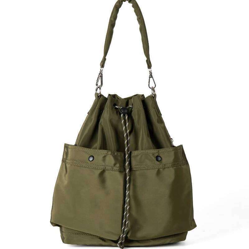 Women Tote Shoulder Nylon Waterproof Large Capacity Handbag Drawstring Crossbody Bag Purses Suo251022