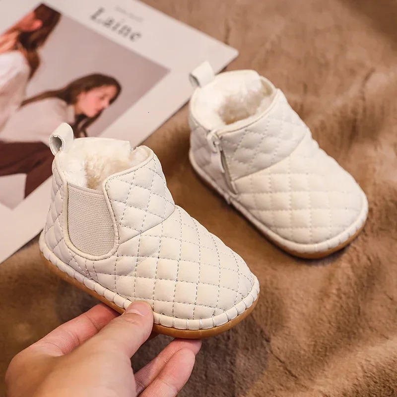 Winter Baby Girls Boys Snow Boots Warm Plush Children Outdoor Shoes Soft Sole Nonslip Infant Kids Cottonpadded 251022