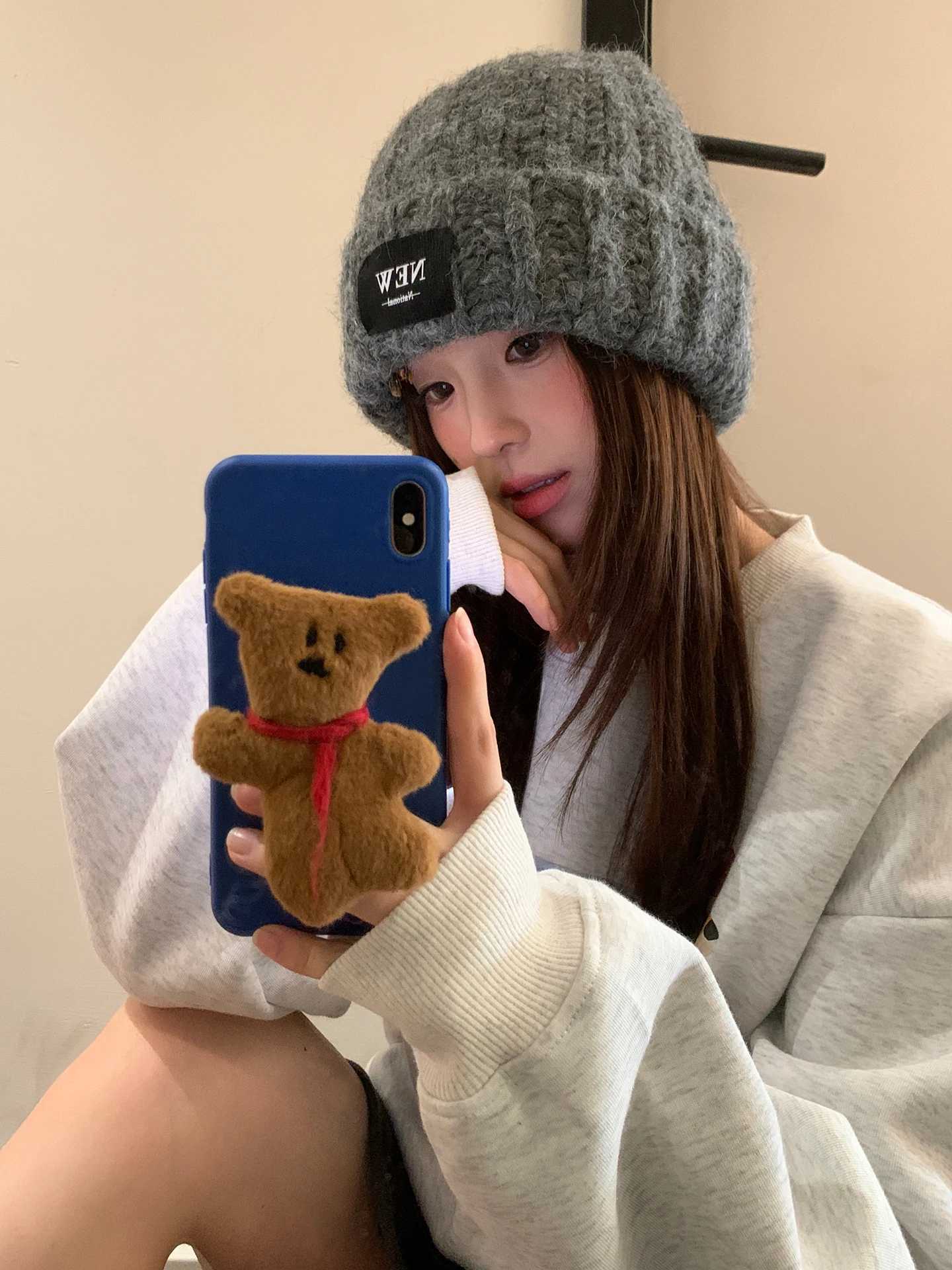 Warm Knitted Hat For Autumn And Winter New Fashion Versatile Outdoor ColdProof EarCovering Hoodie J251022