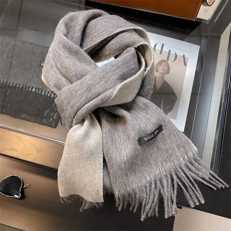 Womens Winter Long Scarf 100 Wool Christmas Scarf Style Warm Soft Chunky Wrap Shawls Scarves Men Thicken Poncho Stoles J251022
