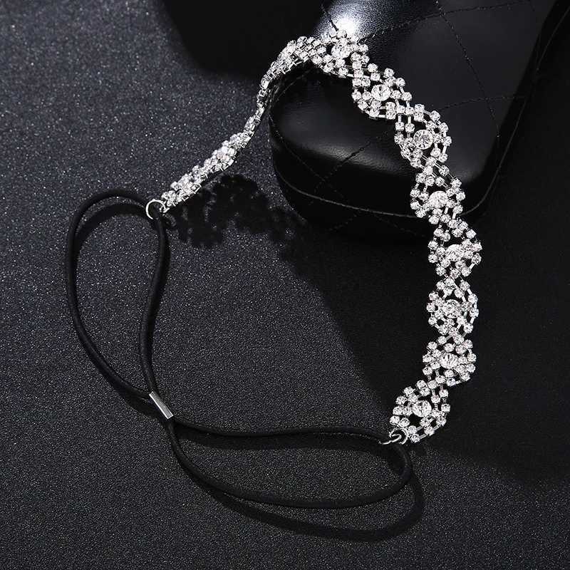 Full Diamond Claw Chain Hairband Classic Stretch Headband For Women and Girls Queens Party Tiara Jewelry Accessories V251022