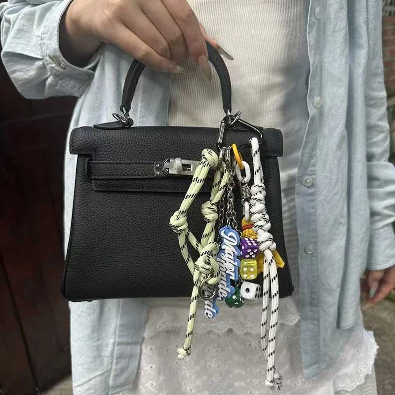 Sports Series Key chain Multielement Backpack pendant Hand woven rope shoulder bag decoration J251121