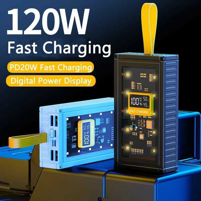 50000mAh Power Bank 120W PD20W Super Fast Charge Portable Charger for IPhone Powerbank External Battery Powerbank J251114