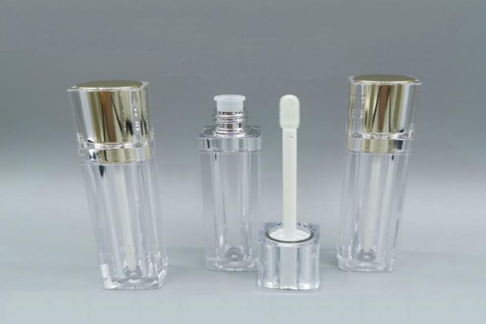 8ml Lipgloss Square Plastic Box Containers Empty Bottles Rose Gold Lipgloss Tube Eyeliner Eyelash Container Mini Lip Gloss Split B5913443