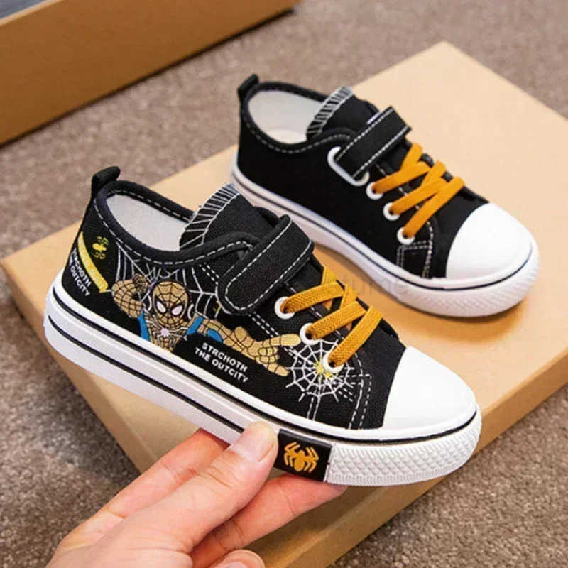 Disney Spiderman Children Canvas Shoes Girls Running Sneakers Spring Fashion Teenager Kid H251022