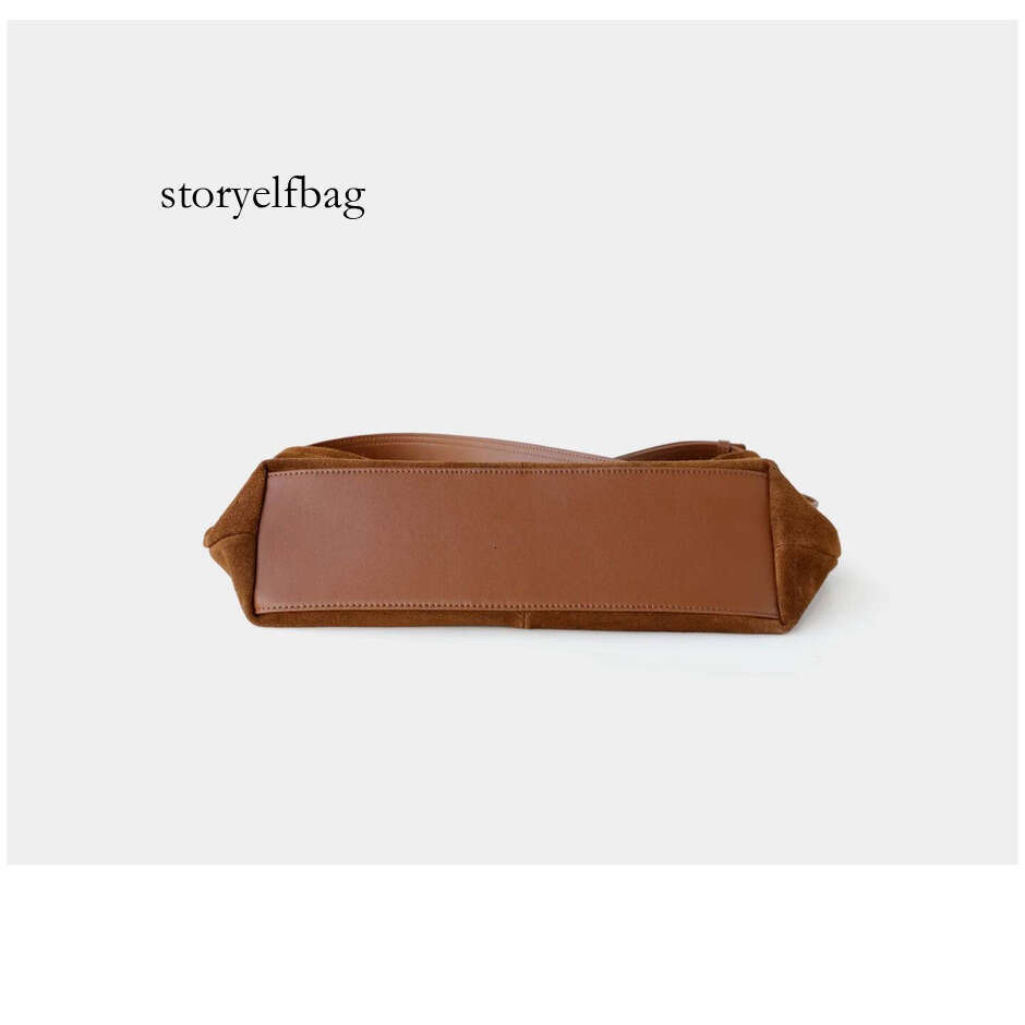 Motingsome Natural Suede Leather Women Roomy Shoulder Handbag and Purse Lazy Style Soft Matte Cowhide Tote Bags New In