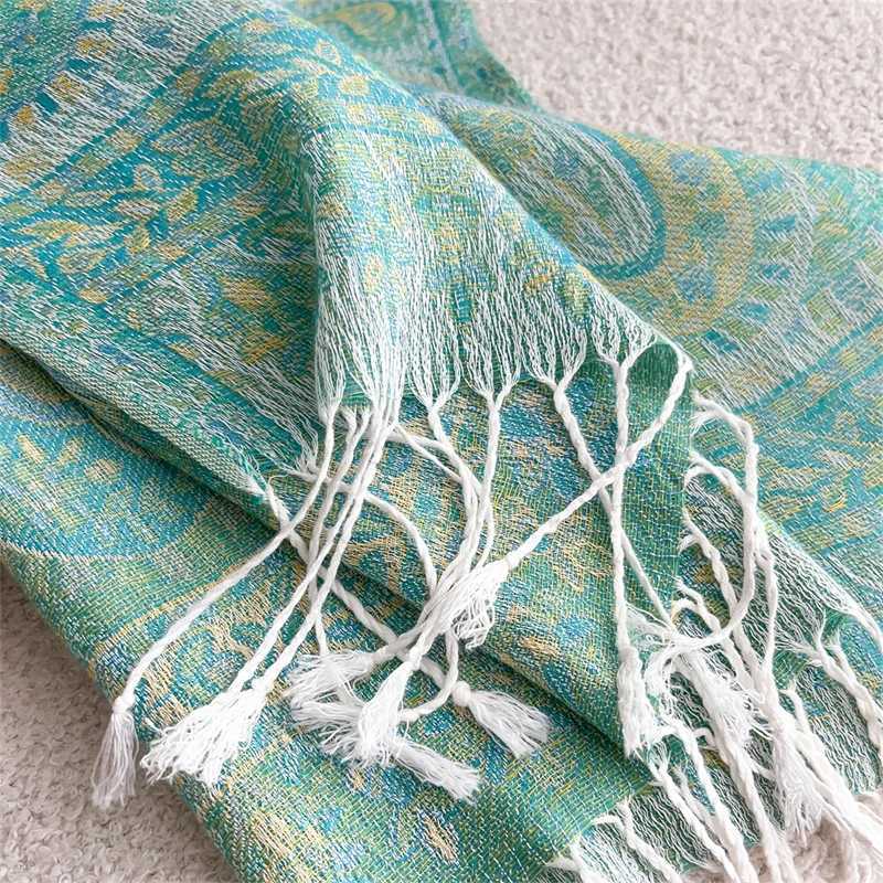 Bohemian Autumn Scarf Cashmere Women Jacquard Design Floral Female Thick Blanket Soft Bufanda Warm Shawl Poncho Stole J251129