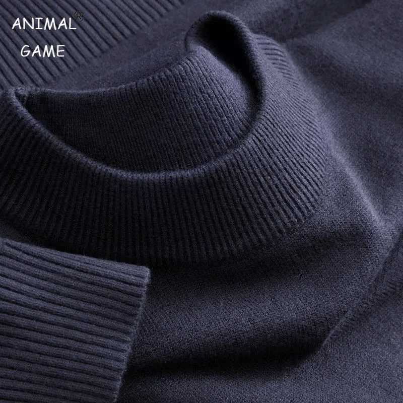 Autumn Mens Casual Mock Turtleneck Sweaters Long Sleeve Thermal Knitted Pullover Sweater Basic Knit Coat Tops Woolen OuterwearXJ251022