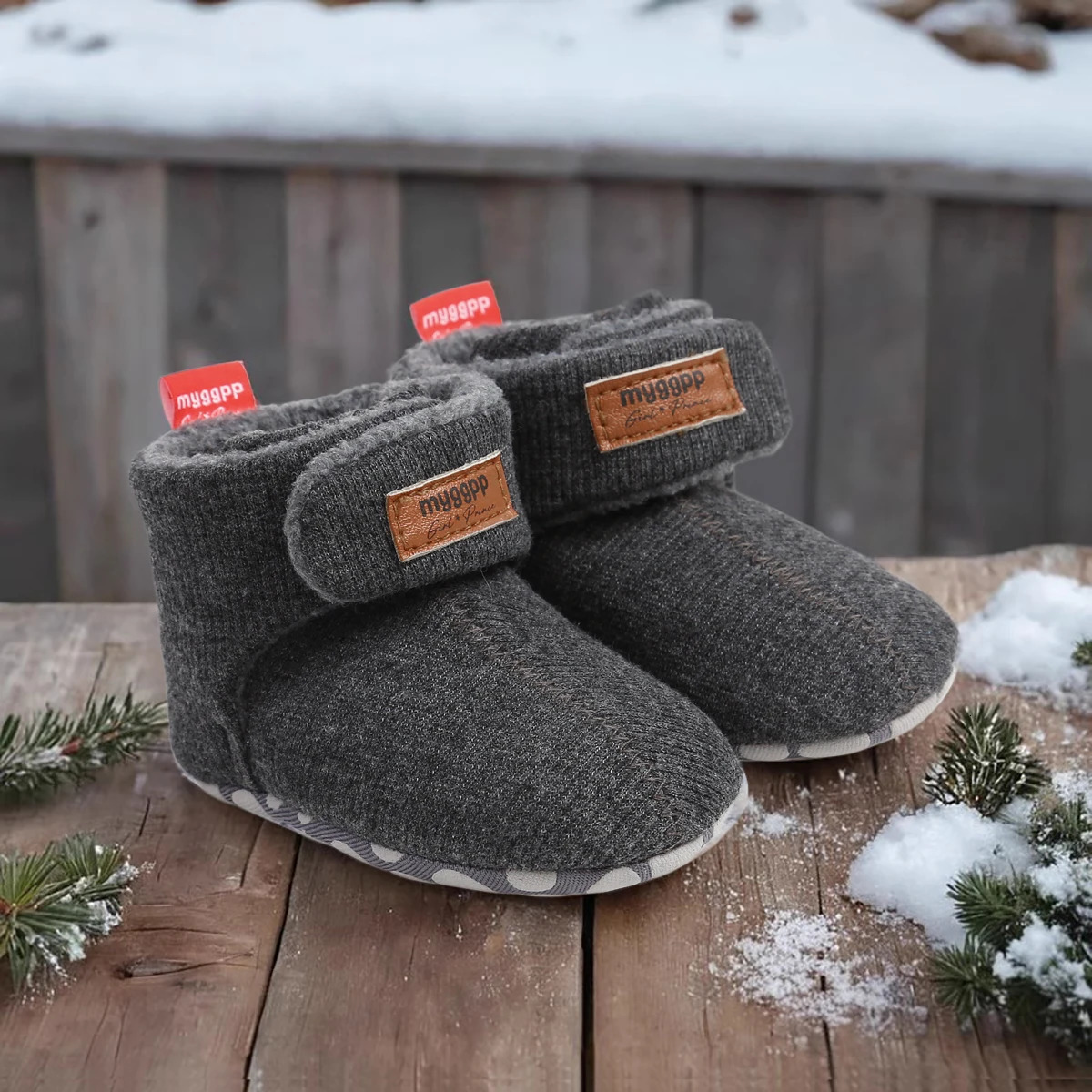 born Baby Boy Girl Soft Fleece Booties Stay On Infant Slippers Socks Shoe Non Skid Gripper Toddler First Walkers Winter Ankle 251022