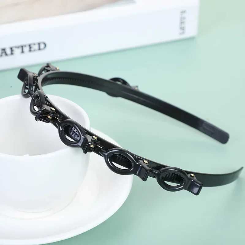 Fashionable Multilayer Hollow Braided Womens Bangs Headband Hair Clip for Hairdressing and Styling Women Girls V251022