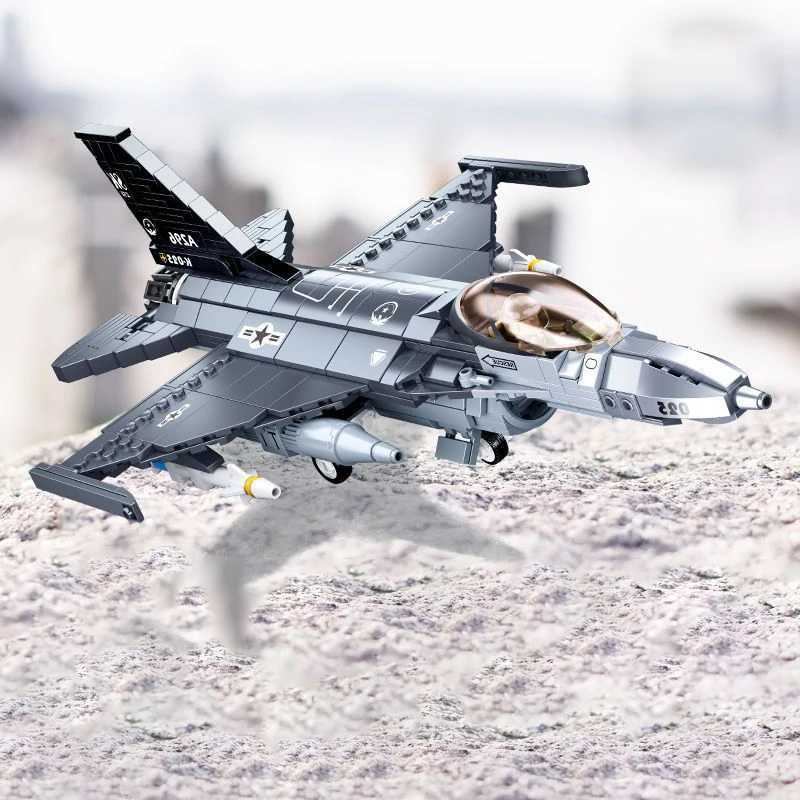 521pcs Military Series Fighter Plane Assembly Building Blocks Model Childrens Educational Toys For Christmas Gifts J251022