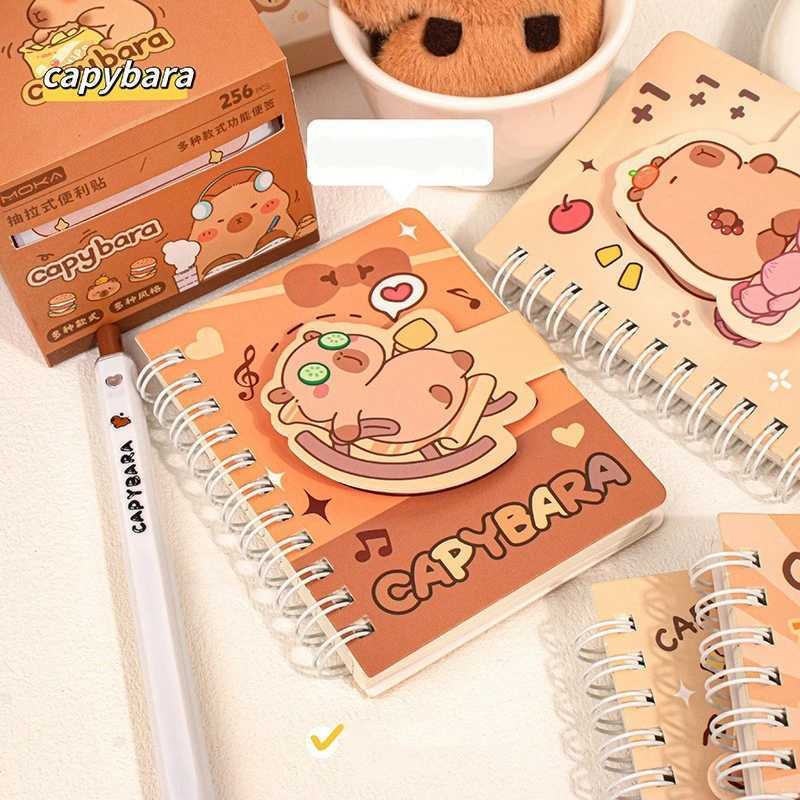 A7 Cartoon Capybara Coil Notebook Kawaii Learning Coil Book Cute Study Pocket Notepad Small Notebook School Stationery J251022
