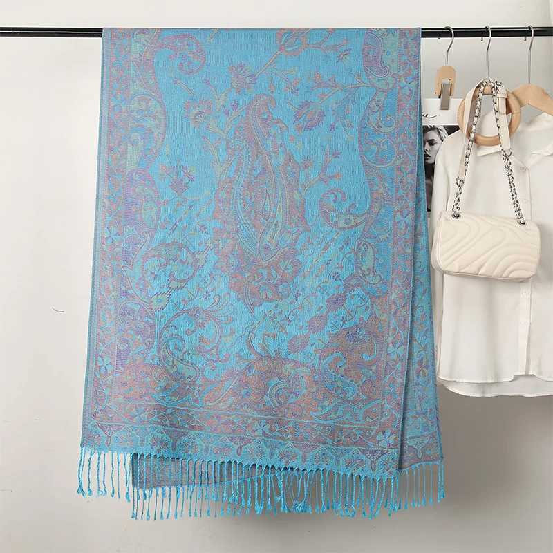 Tassel Blanket Design Thick New Winter Warm Shawl Wrap Cashmere Scarf Women Neckerchief Poncho Stoles 2024Y251022