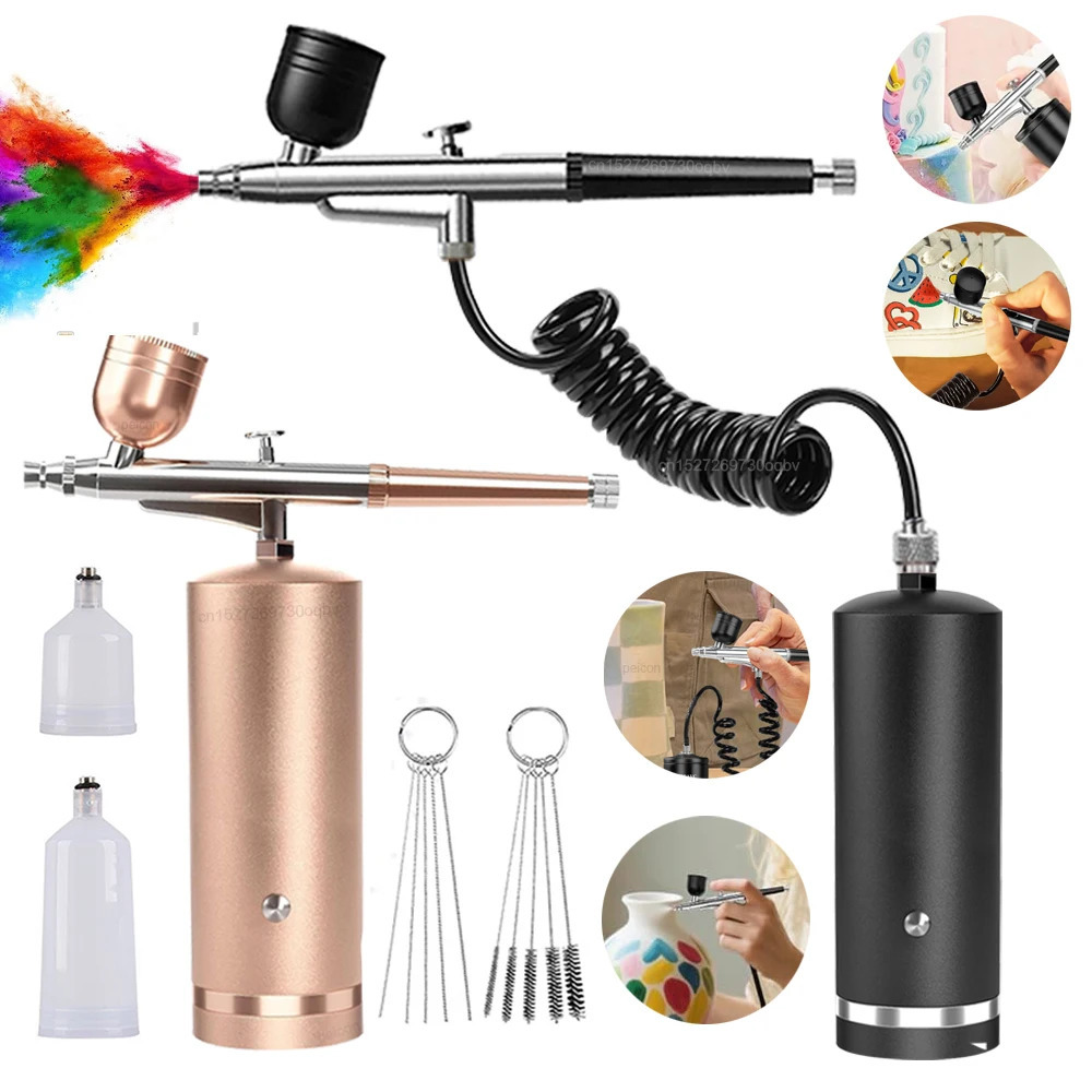 Airbrush with Compressor Paint Spray Gun Airbrush Painting Mini Spray Gun for Paint Modeling Crafts Airbrush Kit with Compressor 251015