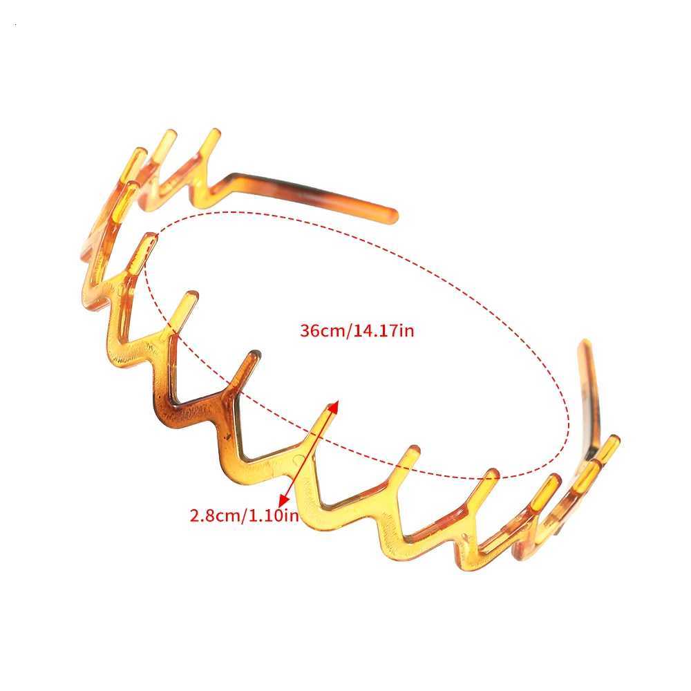 Curved Wavy Headband Black Toothed Nonslip Hair Hoops Hair Band Women Wash Face Hair Accessories Korean Bezel Head Hoops Band V251022