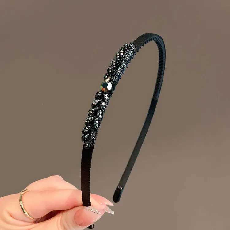 New in Korean style Hair bands accessories minimalist rhinestone bows hoop headband hair woman anti slip teeth girls headbands V251022