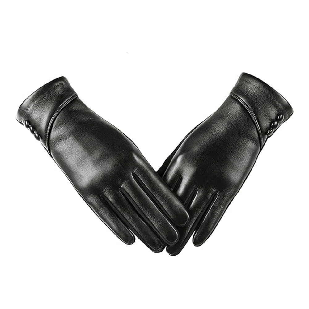 Genuine Leather Gloves for Women Soft Sheepskin Warm Touchscreen Gloves Fashion Women Leather Gloves Winter 251020