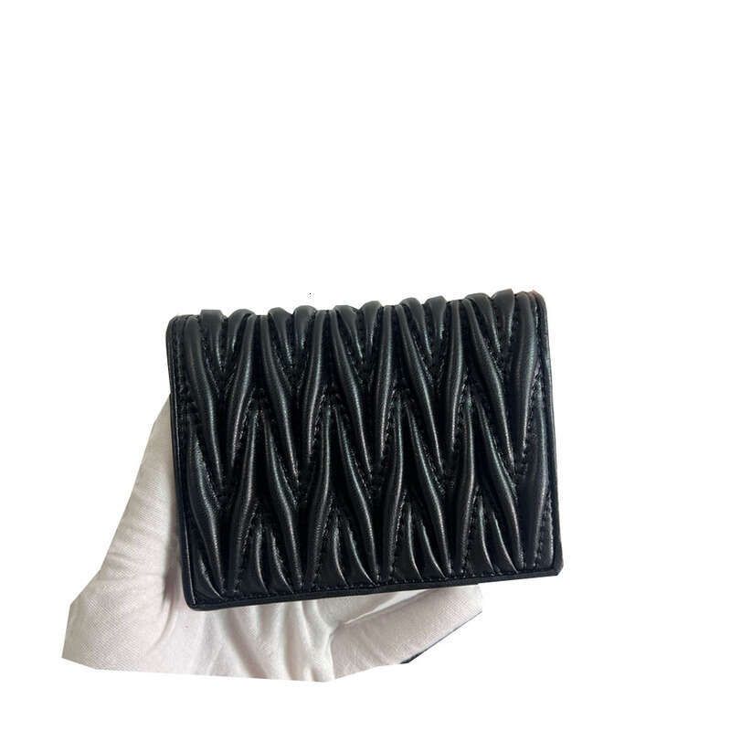 Designer Wallet Pleated Card Holder Luxury Purses Wrinkles MM Designer Credit Cardholder Top Quality Leather Fashion Coin Purse Cash Pocket Original Packaging