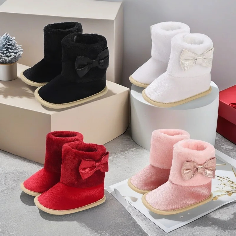 Autumn and Winter Cotton Shoes with Velvet Snow Boots 01 Year Old Baby Boys Girls Warm Soft soled Sneakers 251022