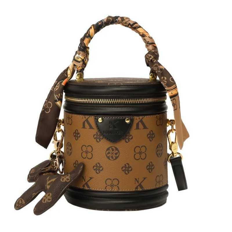 Light luxury brand wens handbag 2025 new autumn and winter fi highend sense ctra color shoder bag bucket bag Y251022