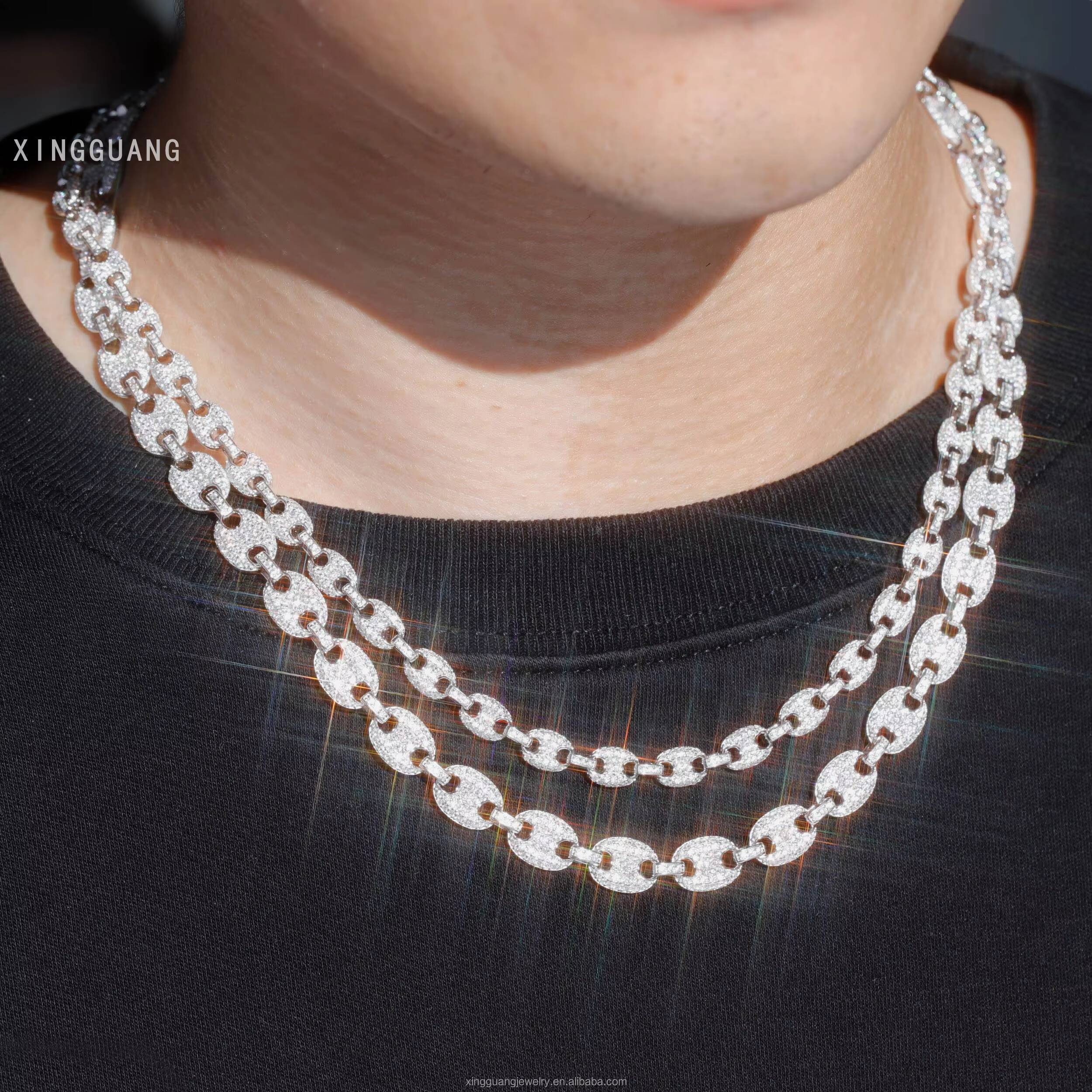 GRA Certified VVS Moissanite Diamond 612mm Cuban Lidynamic Chain in 18K Gold S925 Sterling Silver Luxury Necklaces