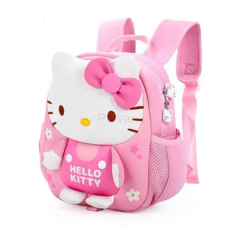 Sanrio Hello Kitty Childrens Kindergarten Schoolbag Girls Lightweight Antiwandering Bag Middle Class Backpack for School Entry L251022