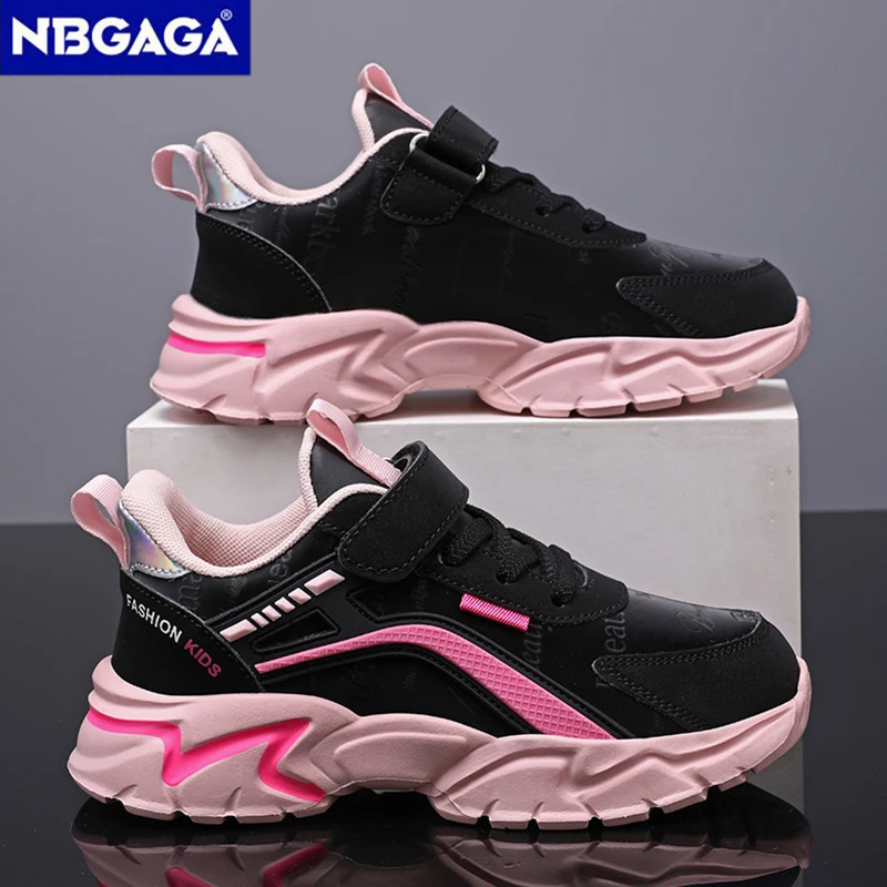 Kids Casual Pink Leather Shoes Fashion For 715y Lightweight Running Young Students Children Sports Girls Shoe NBGAGA 251016 XJ260303