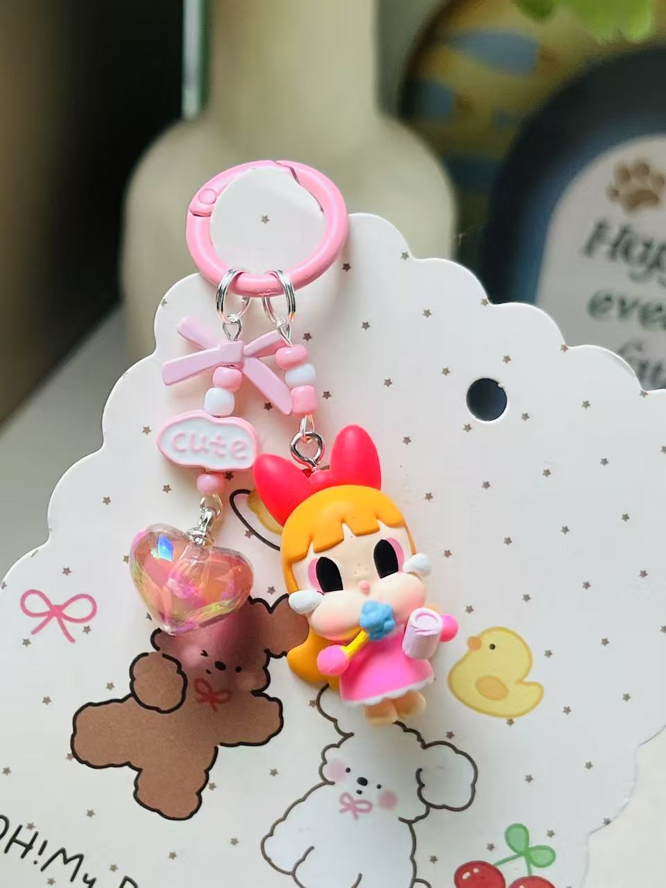 Hot selling Crybaby Diy handmade production Diy Creative Keychain for backpacks phones pendant fans gift Pendant Novelty Charm Unique Pendant