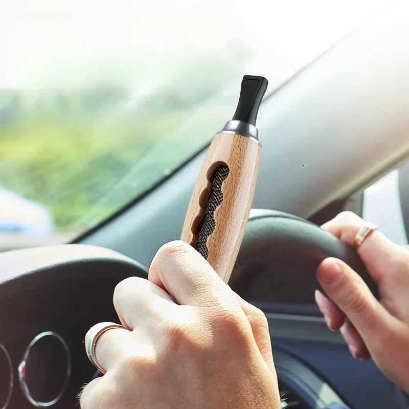 Vintage Wood Grain Creative USB Tungsten Coil Lighter Car Portable Ash Collection Antidirty Cigarettes Filter Charging lighter C251022