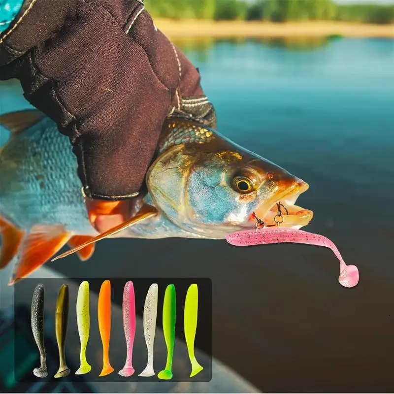 40PCS Soft Fishing Lures Kit Silicone Lure Set Artificial Bait Worm with Crank Jig Head Hooks Fishing Tackle Accessories 251021