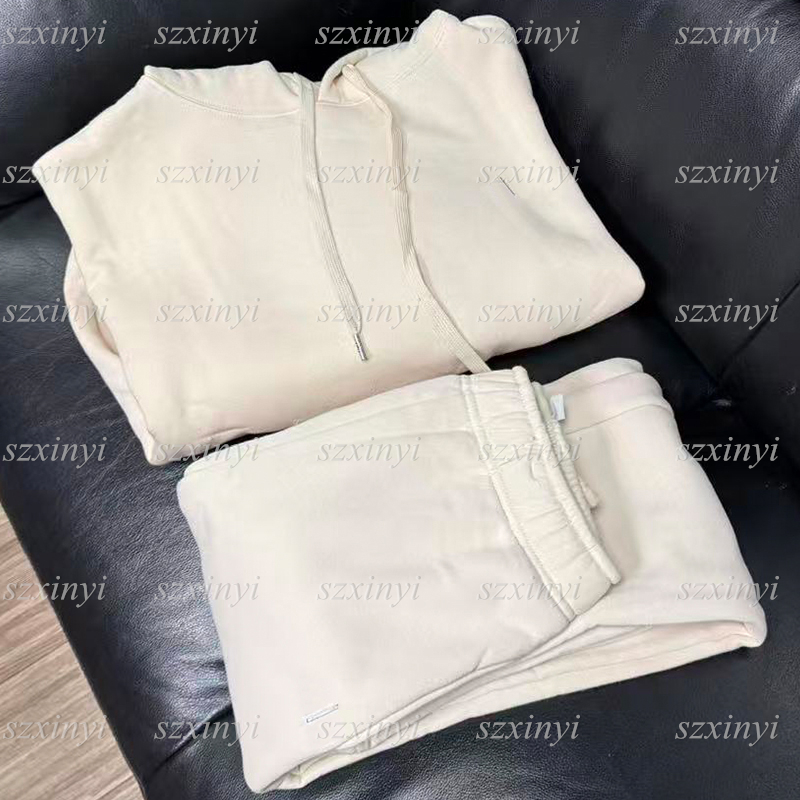 Fashion Women's Hoodies Warm Hooded Sweatshirt+Pants Sportswear Casual Outfit with Silver Letter Logo