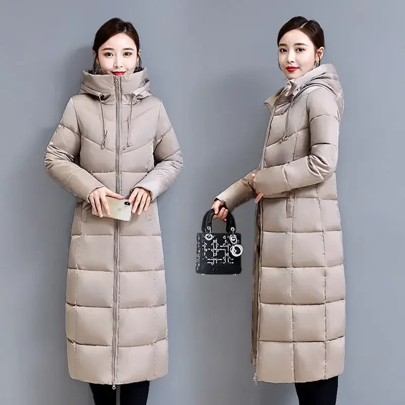 Very Warm Cold Trench Coat for Women Ultra Light Womens Jackets Winter Long Down Jacket Lightweight Padded Trend Parkas 251017