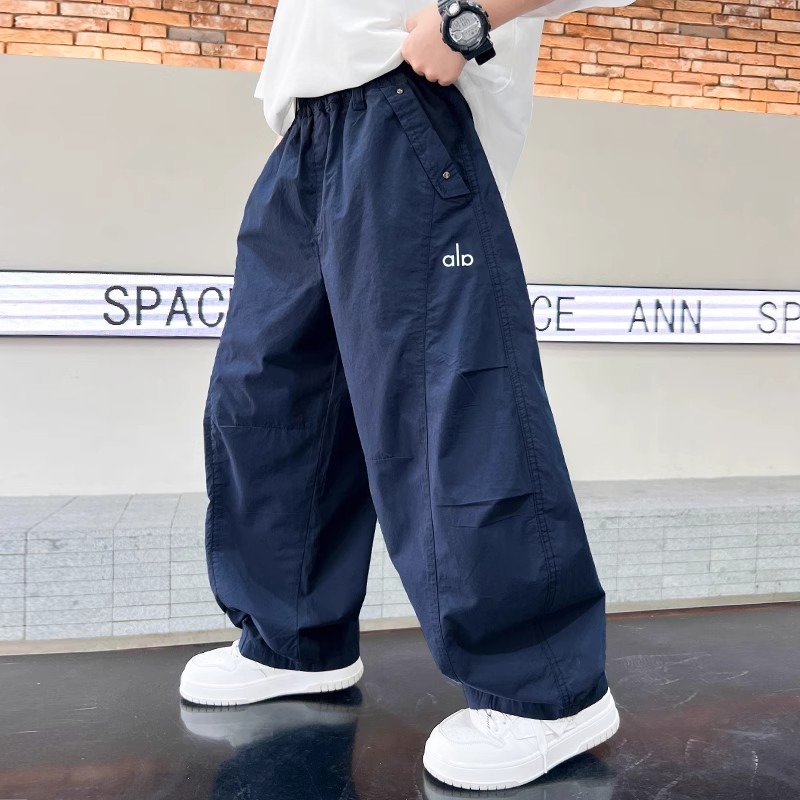 kids pants designer Boys Letter Print Cargo Pants, 2025 New Summer Lightweight Long Pants, Mosquito Repellent Bug Proof Pants for Teen Boys