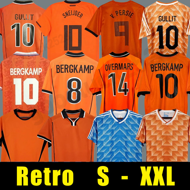 1988 Retro Soccer Jerey Van Baten 1997 1998 1994 BERGKAMP 88 96 97 98 Gullit Rijkaard DAVIDS football hirt kid kit Seedorf Kluivert CRUYFF Sneijder