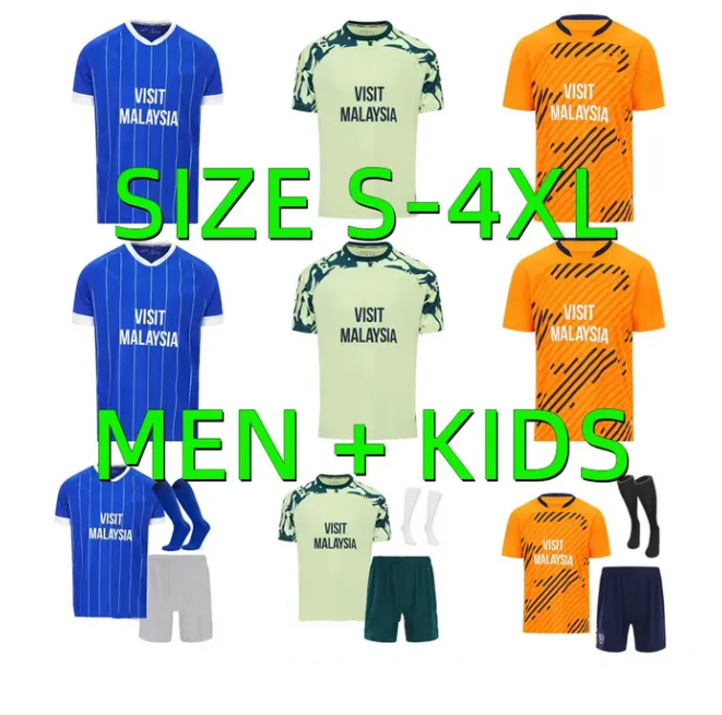 3XL 4XL 25 26 Cardiff City Soccer Jerseys 2025 2026 PHILOGENEP RINOMHOTA COLWILL RATCLIFFE O'DOWDA Moore camisetas de futbol Morrison Men Football Shirts Kids Kits