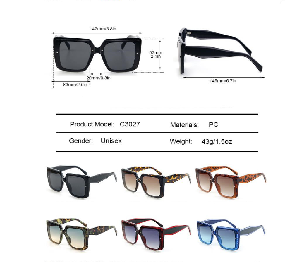 Designer Sunglasses For Men Women Polarizing Sunglasses Oversized Fashion UV400 Protection Sunglasses Luxury Polarized Goggle Pilot PC Frame Square Ey