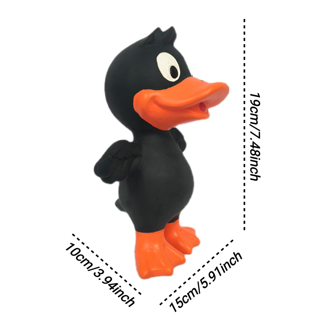 Latex Screaming Duck Dog Toy Soft Natural Rubber Squeaky Chewy Sound Interactive Canine Pet Toys with Bright Colors for Large Dogs 1pc/Pack