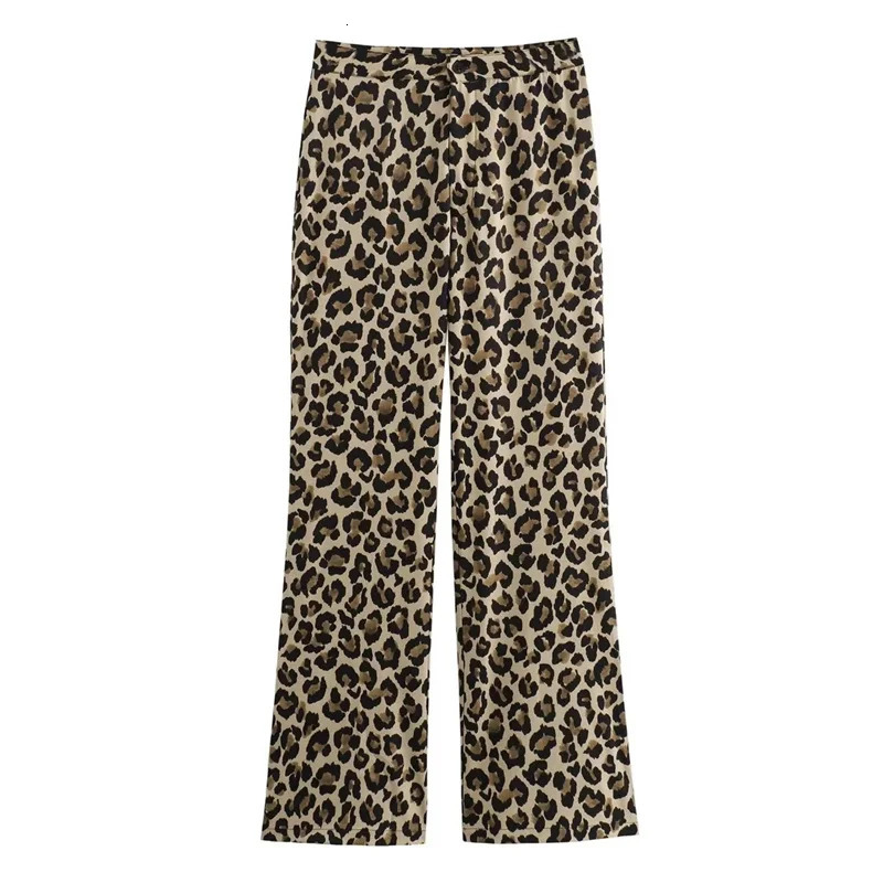 MUJER 2025 Woman Leopard Pants Y2k Animal Print High Waist Pants Women Vintage Casual Baggy Pants Woman Summer Womens Trousers 251022