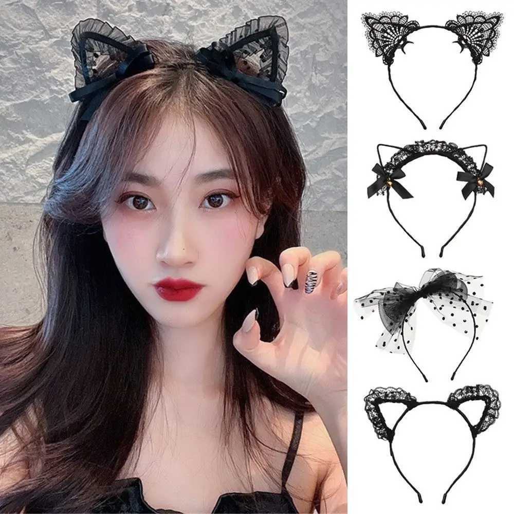 Cute Lace Cat Ears Headband Fancy Dress Hairband Women Girls Cosplay Headwear Masquerade Anime Costume Party Hair Accessories V251022