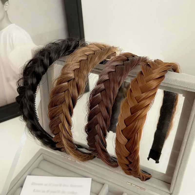 Women Synthetic Wig Twist Braided Hair Bands Fashion Braids Hair Accessories Women Bohemian Nature Headband Stretch for Party V251022