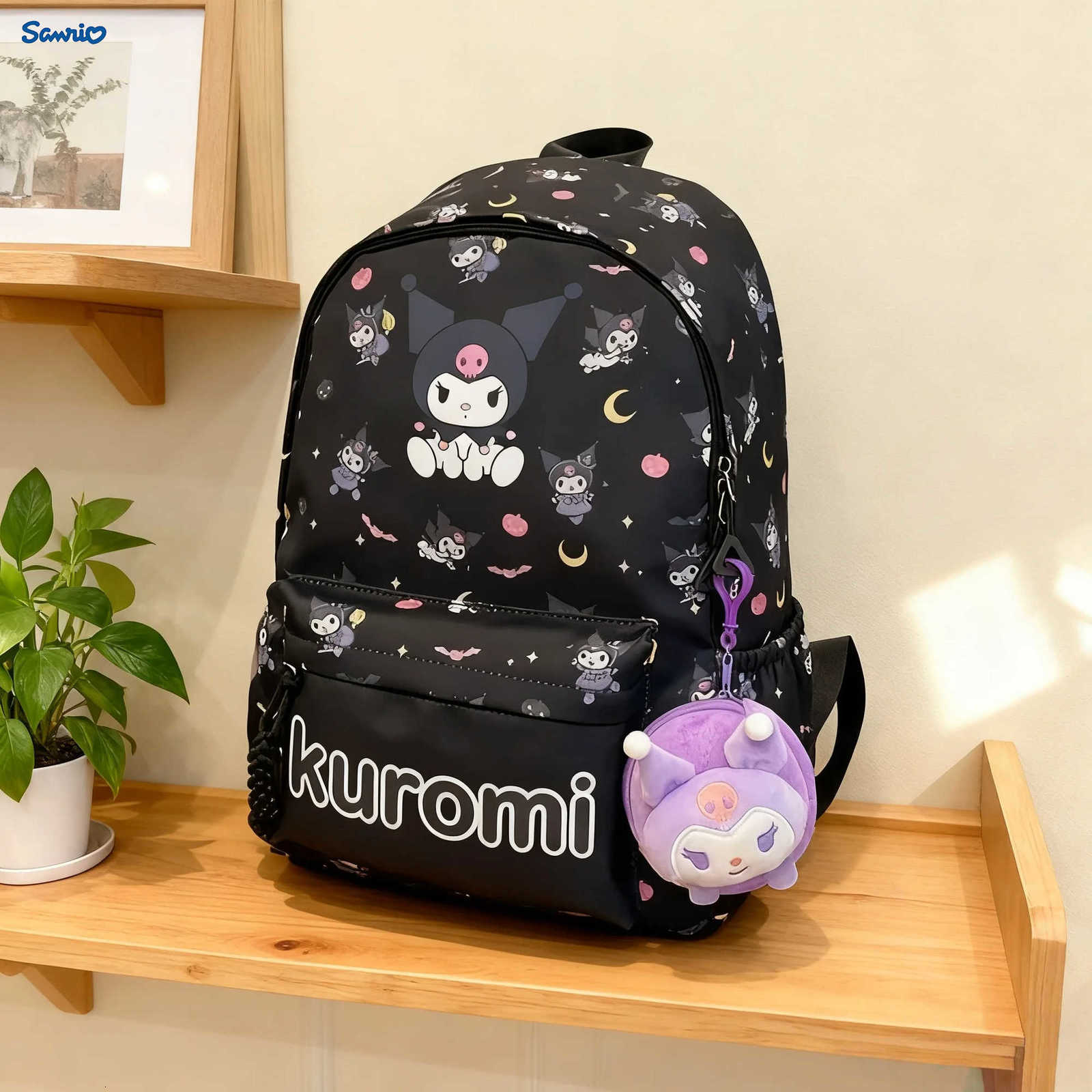 Sanrio 2025 New Kuromi Melody Backpack Korean Edition Casual Cute Cartoon Large Capacity Wear resistant Backpack L251022