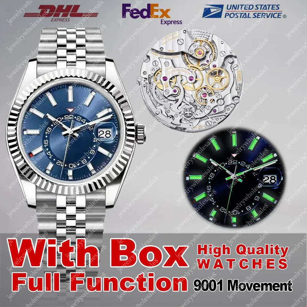 Men Designer Watches High Quality montre Top N Factory Mens Automatic Mechanical Full Function 9001 movement Luminous Diving Watch Free home delivery