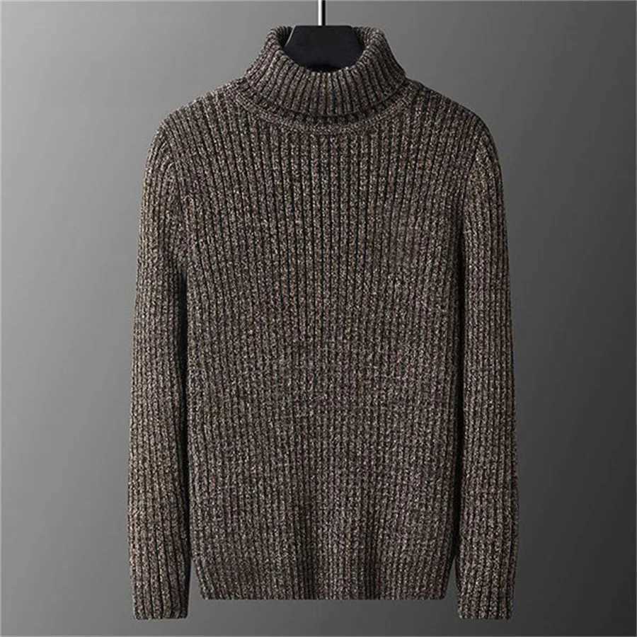 2025 New Mens Thick Warm Sweater Winter Knitted Turtleneck Pullovers Male High Neck Solid Slim Fit Soft Sweaters for Men TopsXJ251022