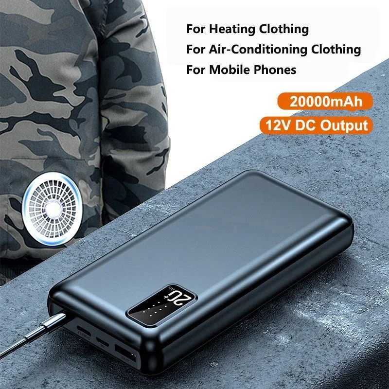 20000mAh Power Bank 74V12V DC Output Portable Charger External Battery Pack for Heated Vest Jacket Power Bank for IPhone J251114