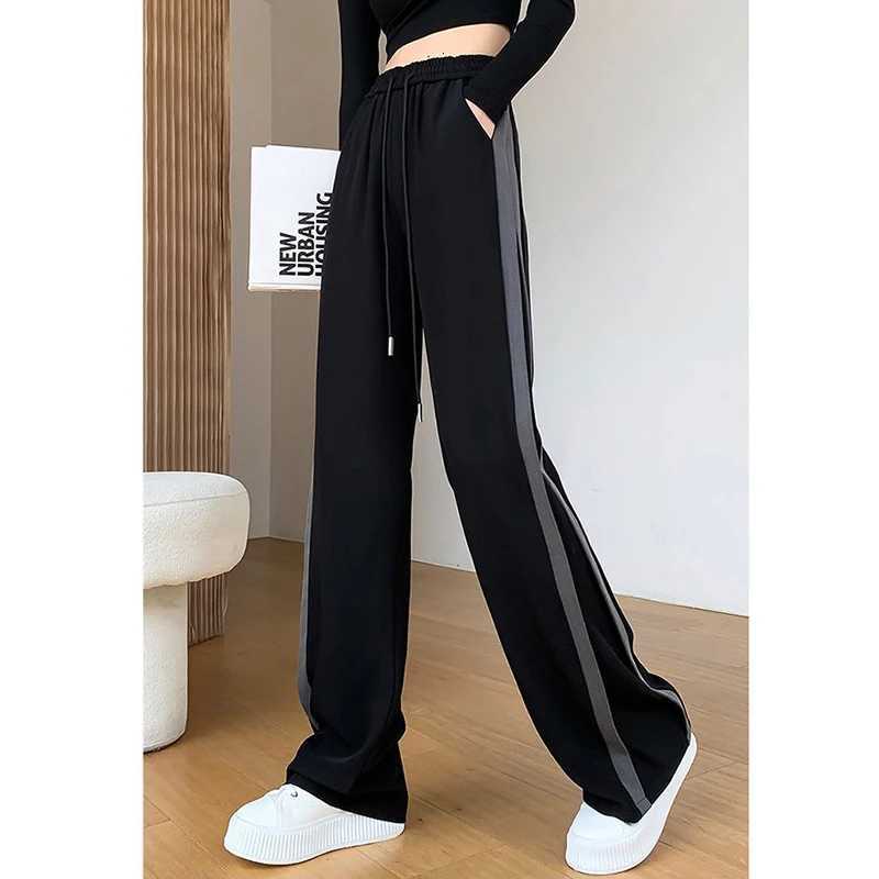 Female High Waisted Baggy Pants Lady Chic Designer Patchwork Trousers Girls Korean Comfortable Straight Leg SlacksT251022