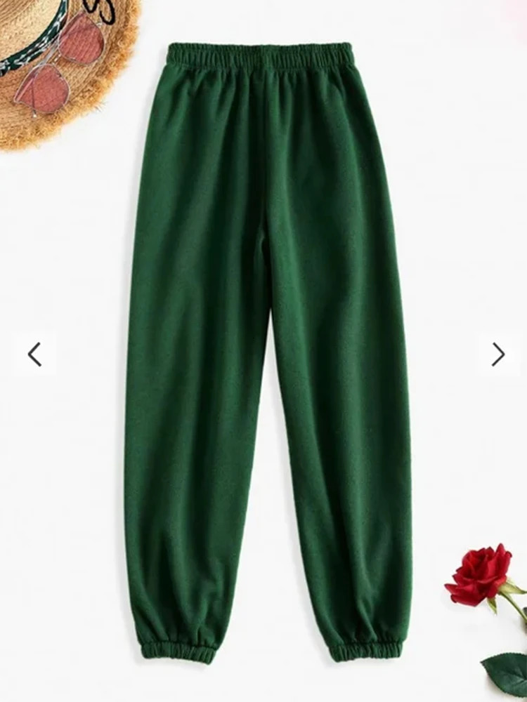 Comfortable High Waist Sweatpants for Women Stretchy and Soft Everyday Pants with Elastic Waistband 251022