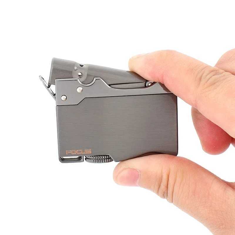 New Windproof Torch Jet Lighter Metal Creative Ignition Gas Turbine Lighter Butane Lighter Cigarette Accessories MenS Gadgets C251022