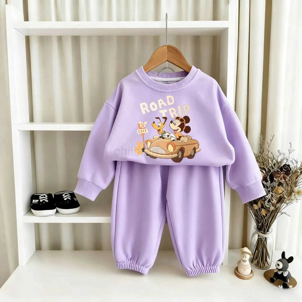 Disney Autumn Children Mickey Mouse Printed Toddler Tracksuits Multiple Cute Playful Designs Baby Clothes Boys GirlsCostume 2Pcs H251022