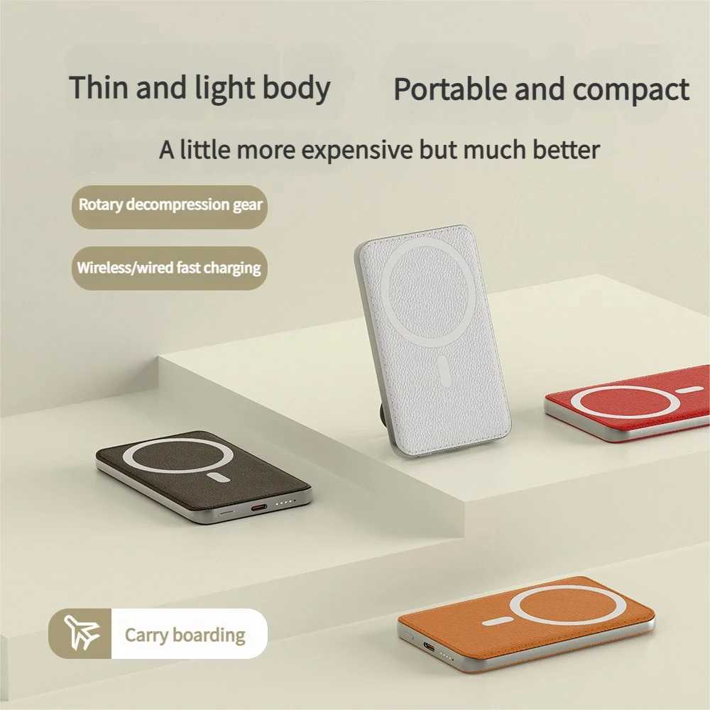 New Mechanical Style With Bracket 10000mah Power Bank For Magnetic Wireless Fast Charging Portable Battery For iPhone J251114
